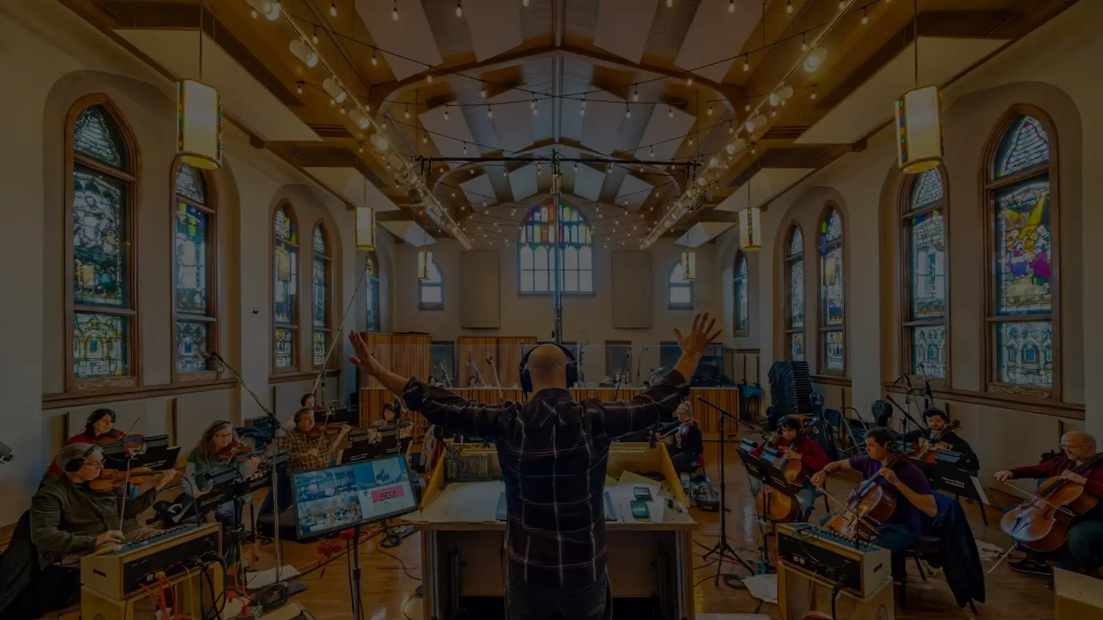 A live session in progress inside Ocean Way Studio A